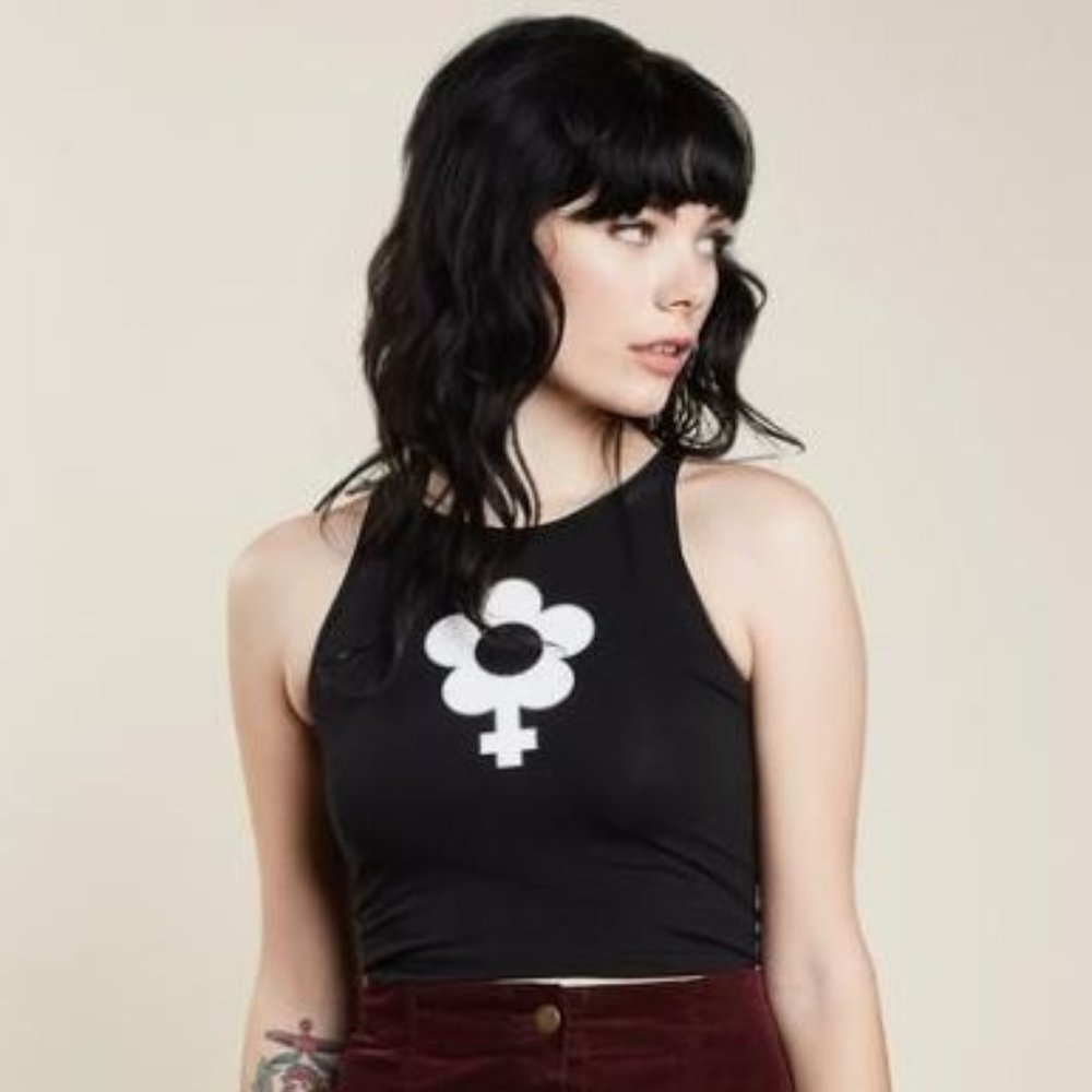 Rare Valfre Flower Power Crop Tank - Small (fits like X-Small)